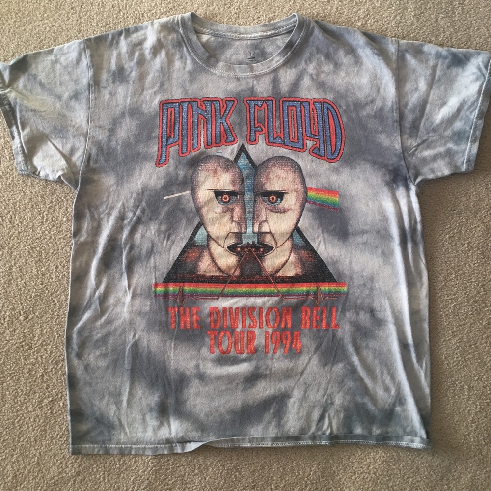 Pink Floyd Tshirt 1994 The Division Bell Tour Tie Dye large mens pre-owned